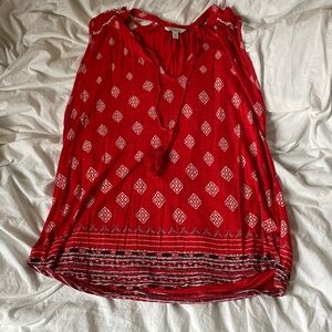 Adorable red sleeveless women’s top!